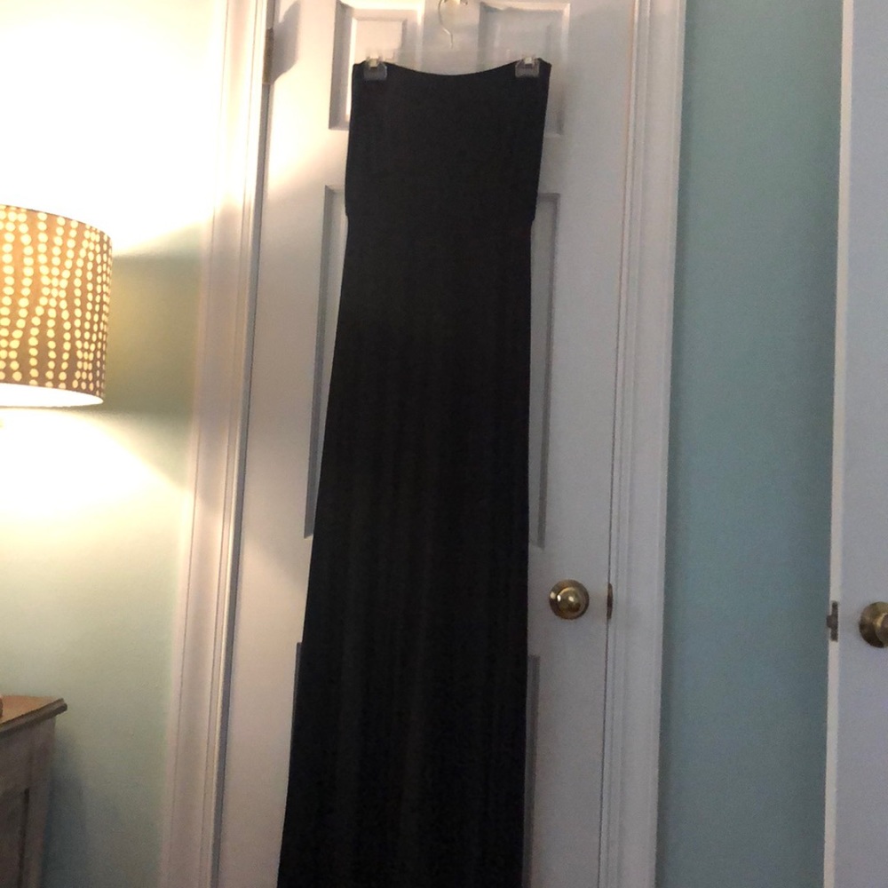 Elan Black maxi strapless casual dress